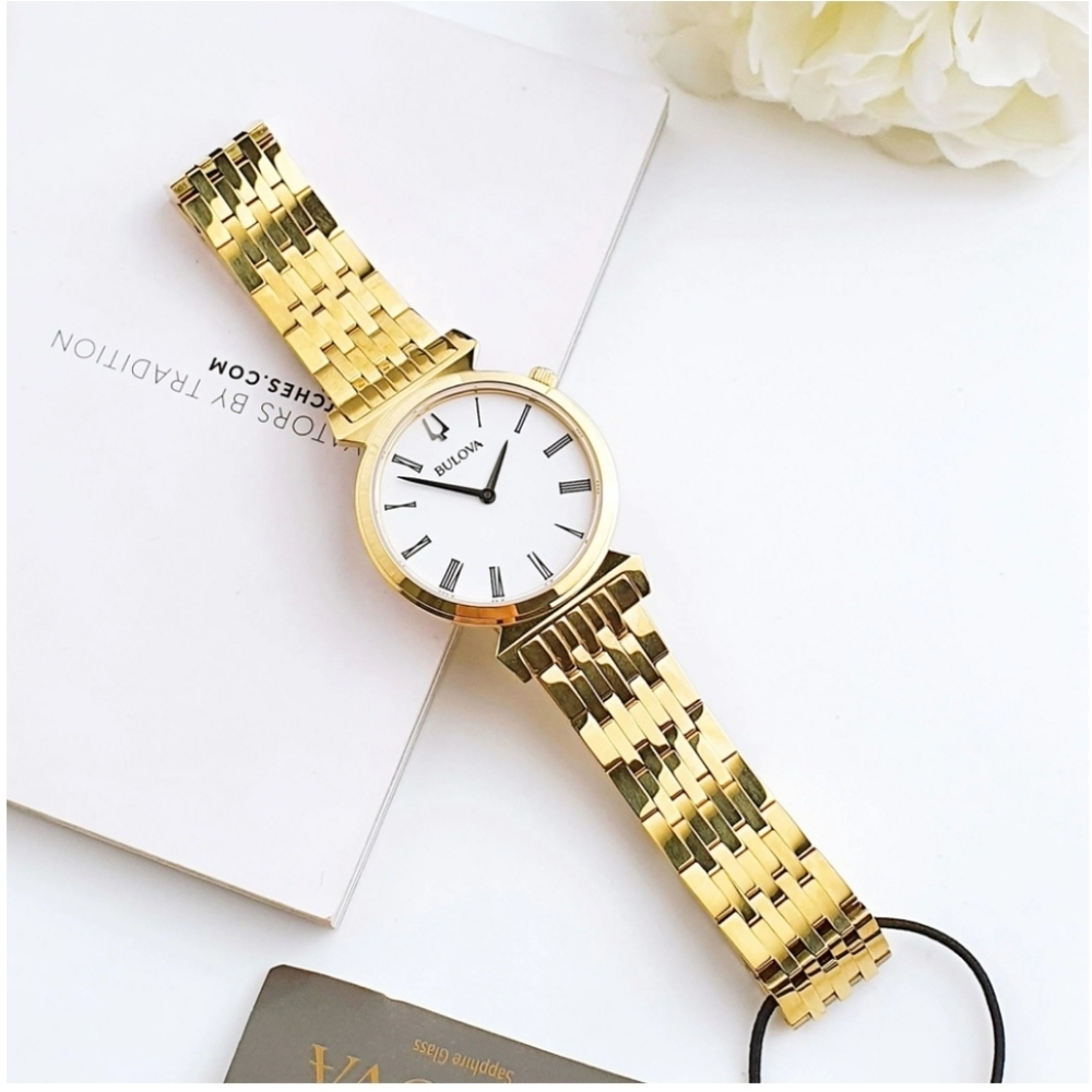***BRAND NEW*** Bulova Regetta White Dial Gold Tone Steel Women's Watch - Picture 7 of 10